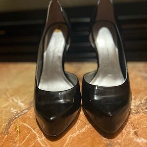 Rare 2000s Jessica Simpson Silver & Black Heels – Excellent Condition